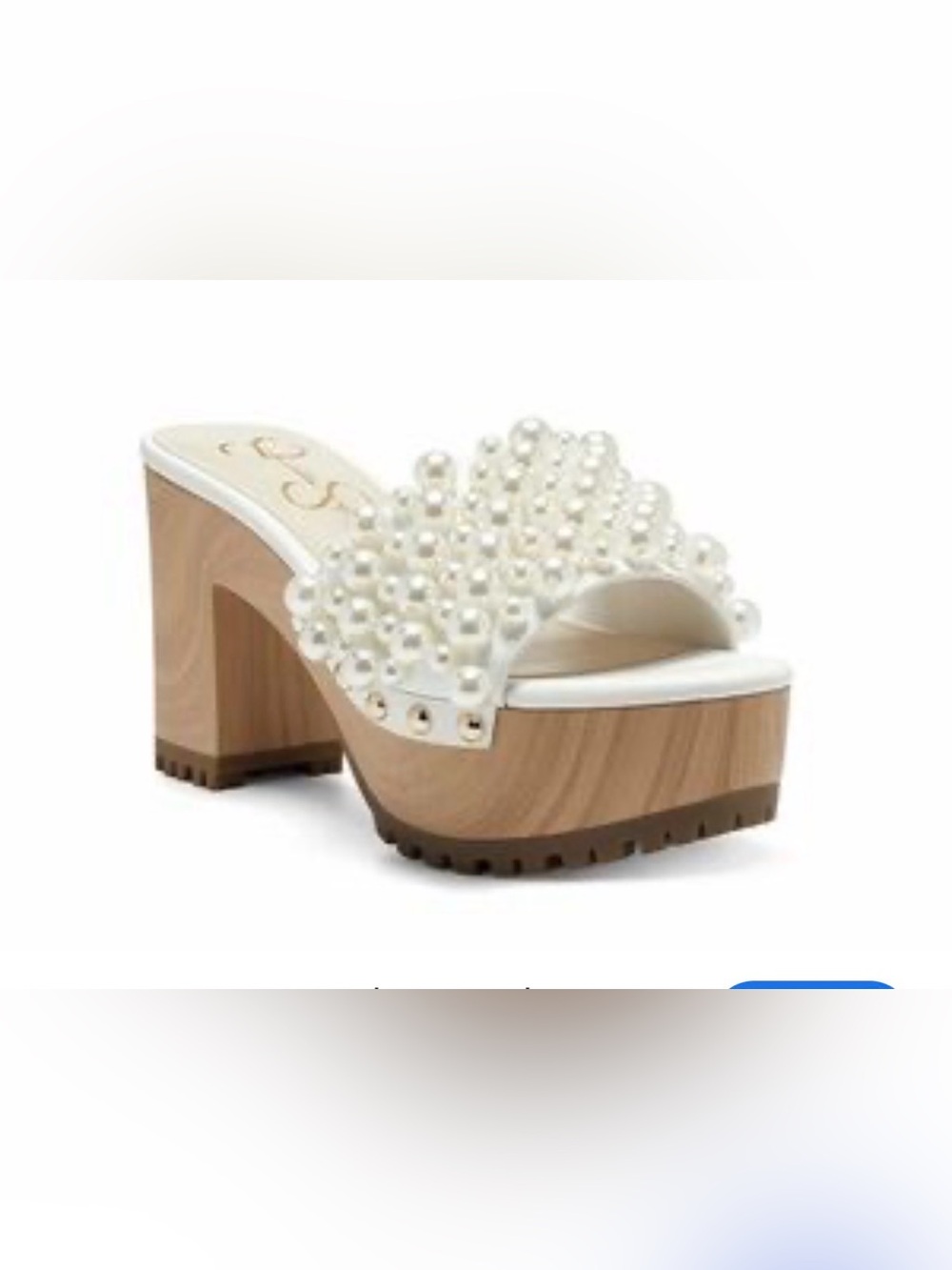 Jessica Simpson Pearl-Embellished Platform Open Toe Clog